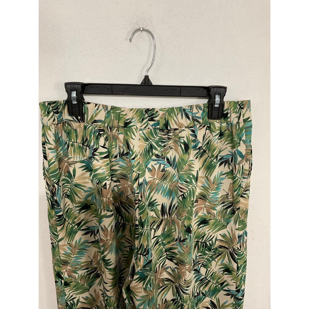 J. Jill Wide Leg Crop Tropical Pants Women's Size Small Pull-on Pockets - Picture 4 of 7